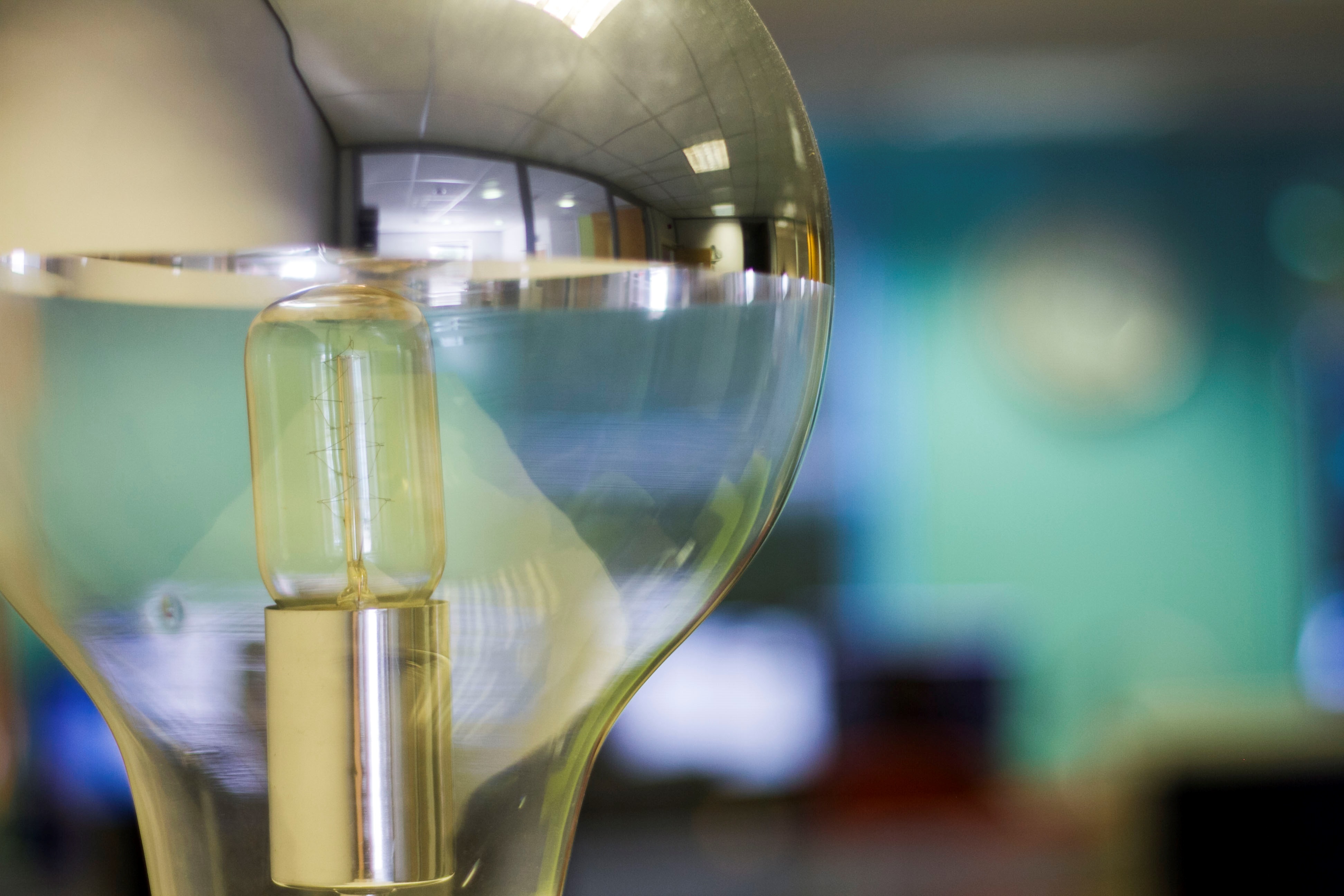 CSI Media Office Lightbulb CSI Media Digital Agency in Cheshire office interior lightbulb